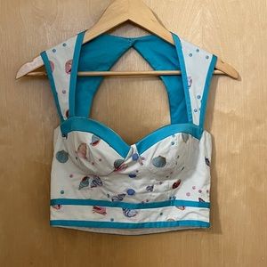 Cropped Seashell Top-Nishe